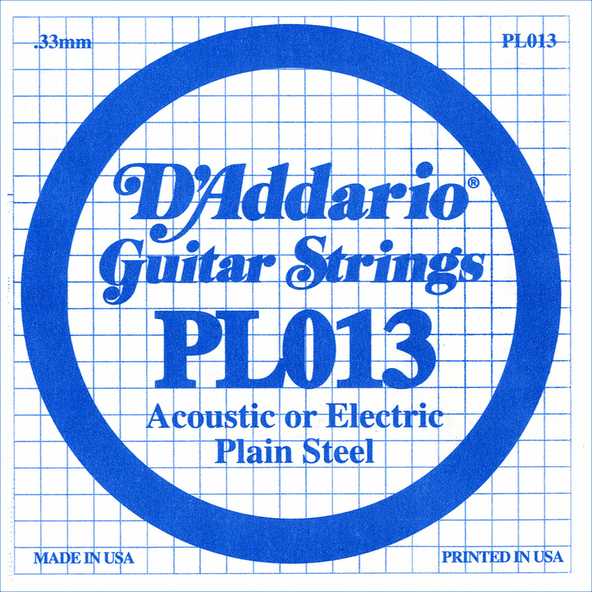 D'addario Xl Nickel Single Pl013 Acier Plein - Electric guitar strings - Main picture