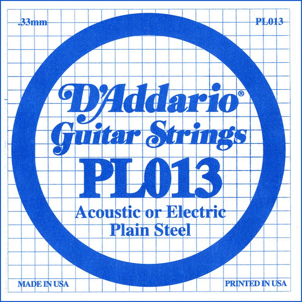 Electric guitar strings D'addario XL Nickel Single PL013 - String by unit