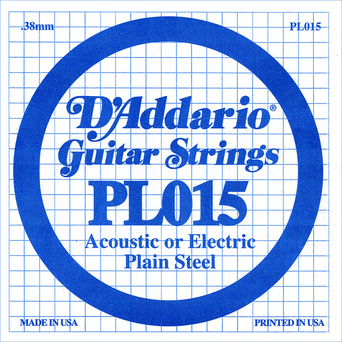 D'addario Corde Au DÉtail Xl Nickel Single Pl015 Acier Plein - Electric guitar strings - Main picture