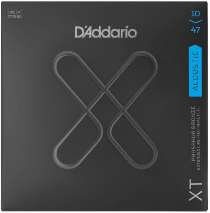 D'addario Xtapb1047-12 Phosphor Bronze Coated Acoustic Guitar 12c 10-47 - Acoustic guitar strings - Main picture