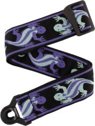 Guitar strap D'addario 50BALPW02 Auto Lock Vintage Planet Waves, Lizards Green/Blue