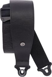 Guitar strap D'addario Auto Lock Leather Guitar Strap Black 7,6 cm