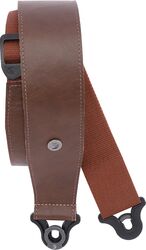 Guitar strap D'addario Auto Lock Leather Guitar Strap Brown 6,3 cm