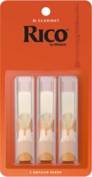 Clarinet reed D'addario Boîte de 10 anches Rico clarinette Si bémol force 3