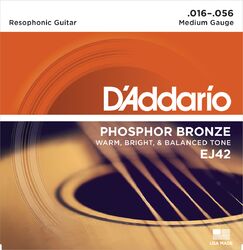 Acoustic guitar strings D'addario EJ42 Resophonic Guitar Strings 16-56 - Set of strings