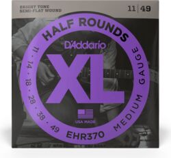 Electric guitar strings D'addario EHR370 Electric Half Rounds Medium 11-49 - Set of strings