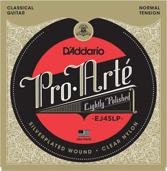 Nylon guitar strings D'addario EJ45LP Pro Arte Classical Lightly Polished - Set of strings