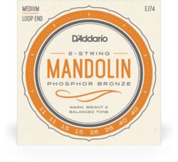 Mandoline strings D'addario EJ74 Mandolin Phosphor Bronze 11-40 - Set of strings