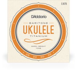 Ukulele strings D'addario EJ87B Ukulélé Baritone (4)  Pro-Arté Titanium 028-035w - Set of strings