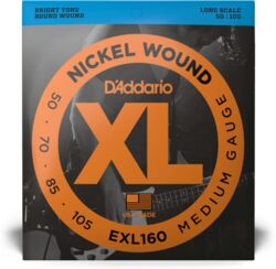 Electric bass strings D'addario EXL160 Nickel Wound Electric Bass 50-105 - Set of 4 strings