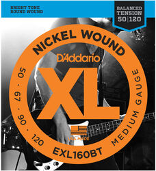 Electric bass strings D'addario EXL160BT Nickel Wound Electric Bass 50-120 - Set of 4 strings