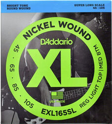 Electric bass strings D'addario EXL165SL Electric Bass 4-String Set Nickel Round Wound Super Long Scale 45-105