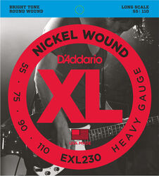 Electric bass strings D'addario EXL230 Nickel Wound Electric Bass 55-110 - Set of 4 strings