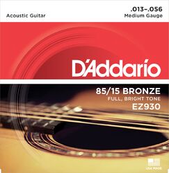 Acoustic guitar strings D'addario EZ930 85/15 Bronze Acoustic Guitar Strings, Medium, 13-56 - Set of strings