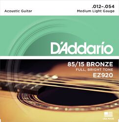 Acoustic guitar strings D'addario EZ920 Acoustic 012-054