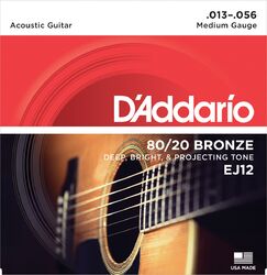 Acoustic guitar strings D'addario EJ12 - Set of strings