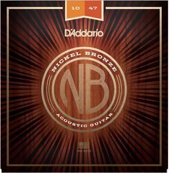 Acoustic guitar strings D'addario NB1047 Acoustic Nickel Bronze Set 10-47