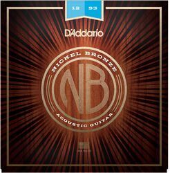 Acoustic guitar strings D'addario NB1253 Acoustic Nickel Bronze Set 12-53 - Set of strings