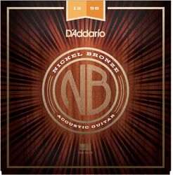 Acoustic guitar strings D'addario NB1256 Acoustic Nickel Bronze Set 12-56 - Set of strings