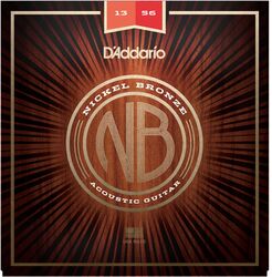 Acoustic guitar strings D'addario NB1356 Acoustic Nickel Bronze Set 13-56