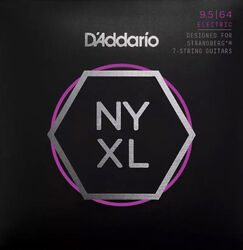 Electric guitar strings D'addario NYXL09564SB Strandberg Electric Guitar 7-String Set Nickel Round Wound 9.5-64 - 7-string set