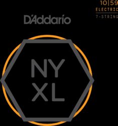 Electric guitar strings D'addario NYXL1059 Electric Guitar 7-String Set Nickel Round Wound 10-59 - 7-string set