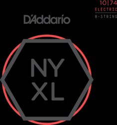 Electric guitar strings D'addario NYXL1074 8-String Nickel Wound Electric Guitar Strings 10-74