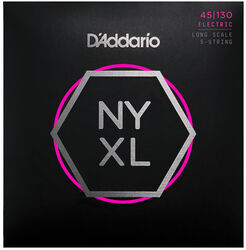 Electric bass strings D'addario NYXL45130 5-String Nickel Wound Bass Long Scale 45-130 - 5-string set