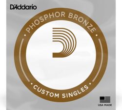 Acoustic guitar strings D'addario PB059 Folk (1) Phosphor Bronze Wound 059 - String by unit