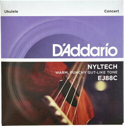 Ukulele strings D'addario Nyltech Ukulele Concert 24-26 EJ88C - Set of strings