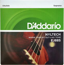 Ukulele strings D'addario Nyltech Ukulele Soprano 24-26 EJ88S - Set of strings