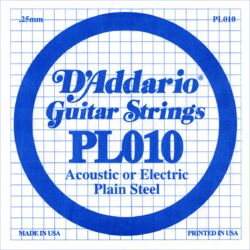 Electric guitar strings D'addario XL Nickel Single PL010 - String by unit