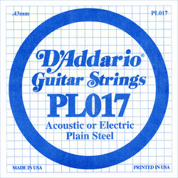 Electric guitar strings D'addario XL Nickel Single PL017 - String by unit