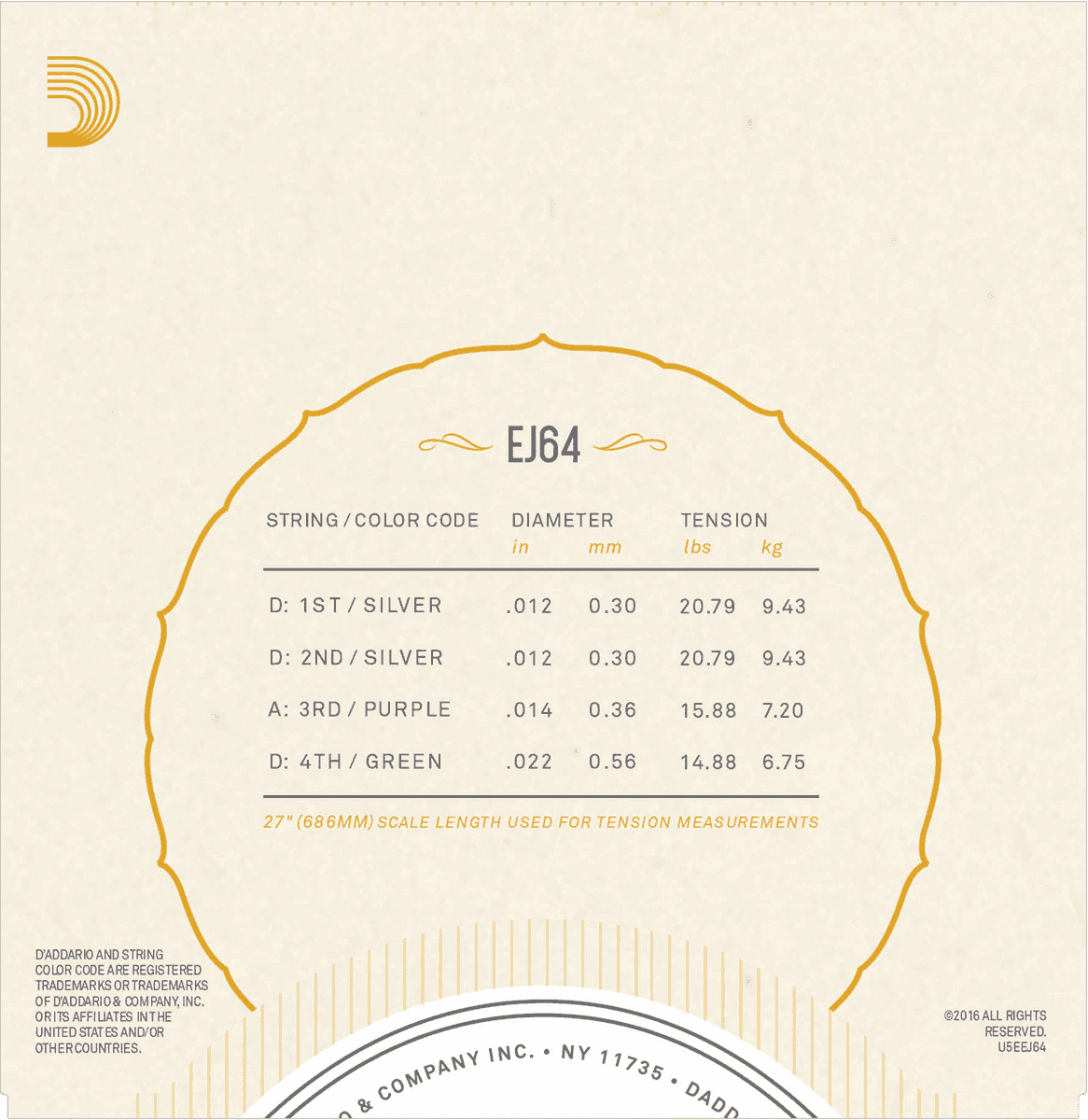 D'addario Jeu De Cordes Dulcimer Ej64 - Acoustic guitar strings - Variation 1