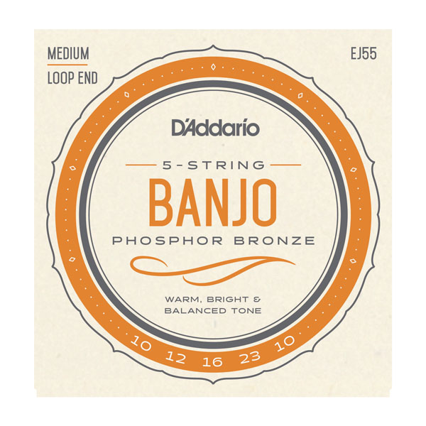 D'addario Ej55 5-string Banjo Phosphor Bronze Medium 10-23 - Banjo strings - Variation 1
