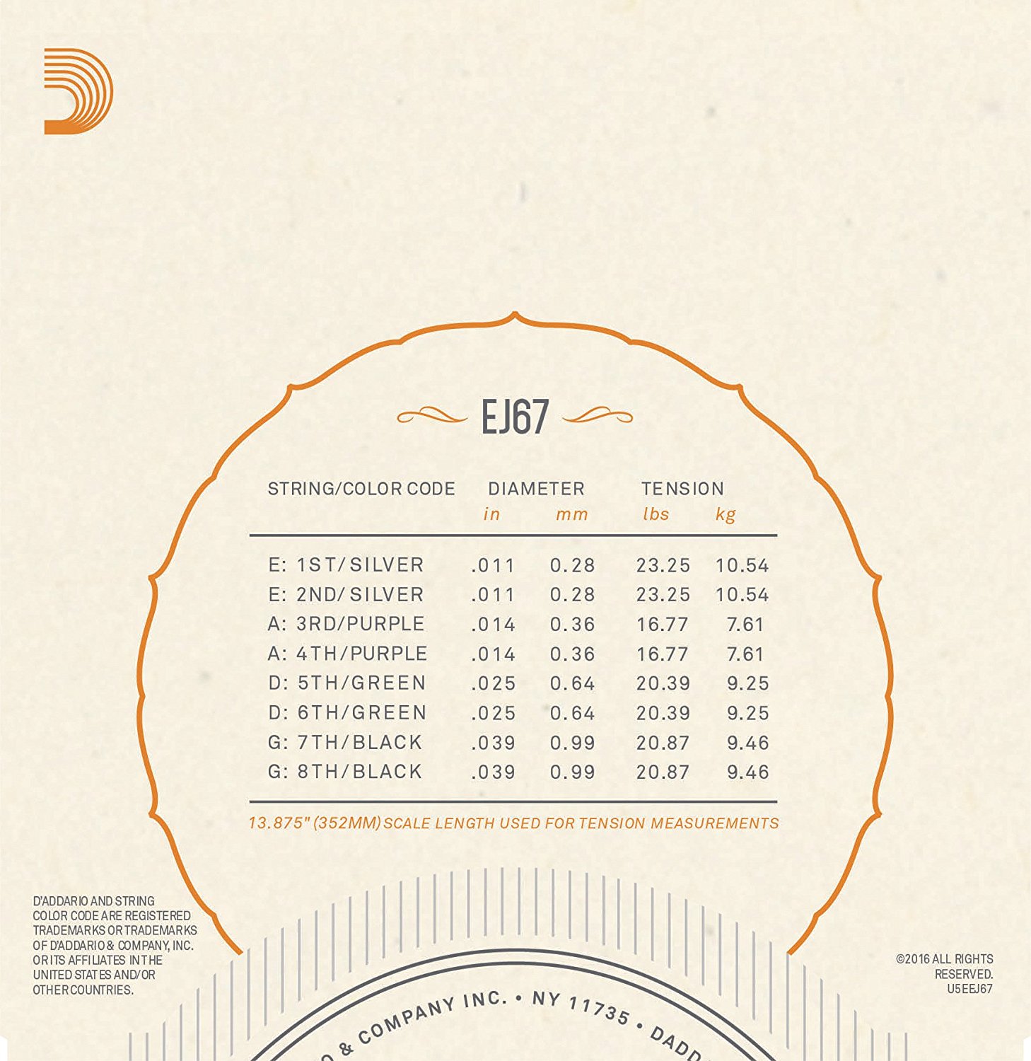 D'addario Ej67 Mandoline Light  .011 - .039 - Mandoline strings - Variation 1
