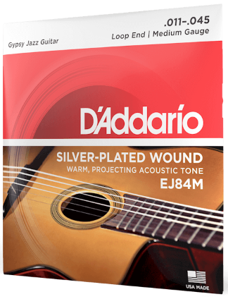 D'addario Ej84m Gypsy Jazz Loop End Medium 11-45 - Acoustic guitar strings - Variation 1