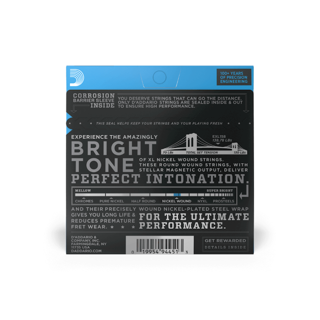 D'addario Jeu De 6 Cordes Exl158 Nickel Round Wound Baritone Light 13-62 - Electric guitar strings - Variation 2