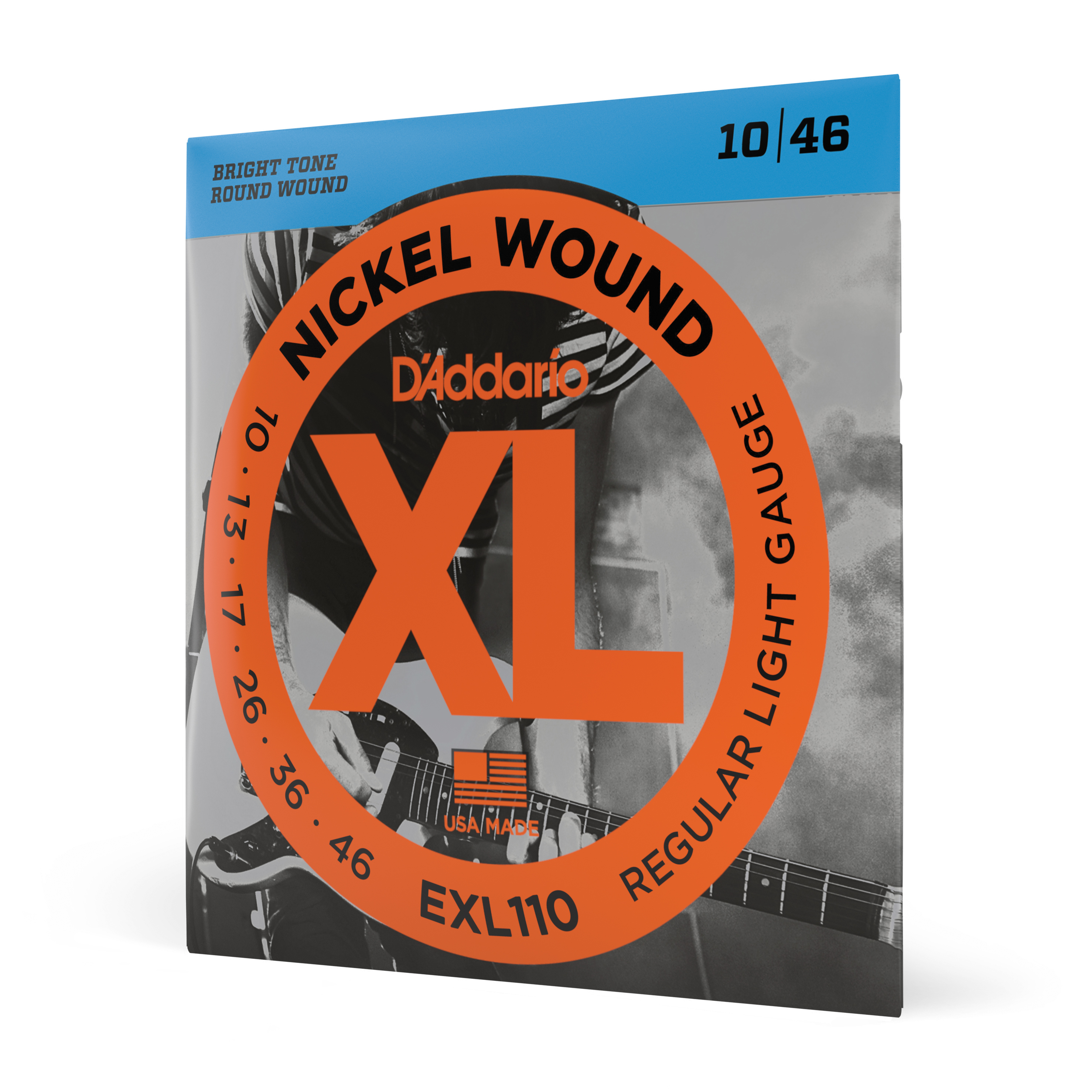 D'addario Jeu De 6 Cordes Guit. Elec. 6c Nickel Wound Regular Light 0.10-0.46 Exl110 - Electric guitar strings - Variation 3