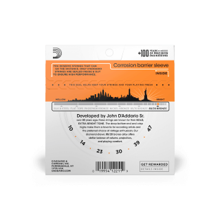 D'addario Guit. Folk 6c 80.20 Bronze 010.047 Ej10 - Acoustic guitar strings - Variation 1