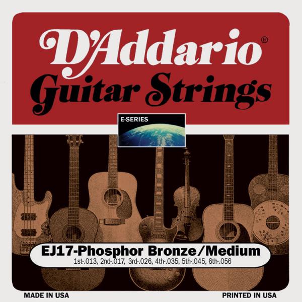 D'addario Jeu De 6 Cordes Guit. Folk 6c Phosphor Bronze 013.056 Ej17 - Acoustic guitar strings - Variation 1