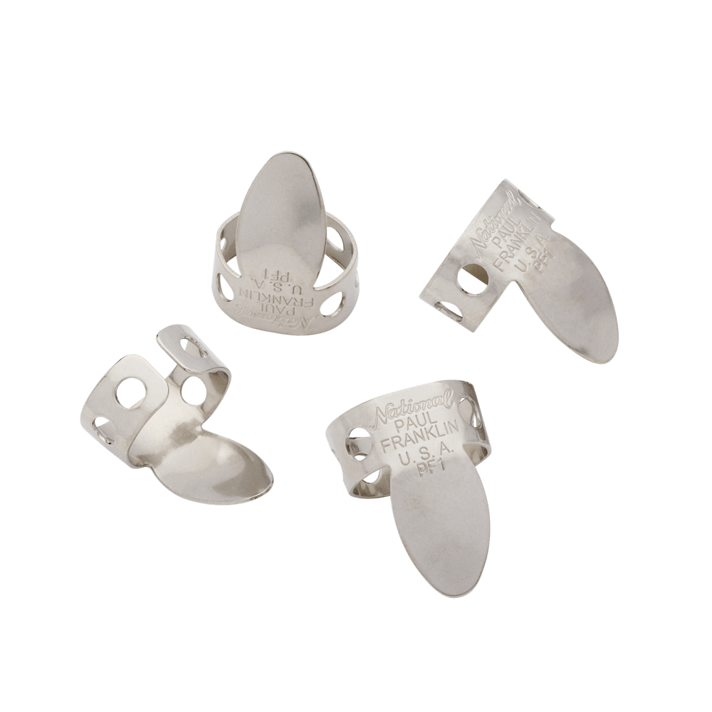 D'addario Np2-04pf Paul Franklin National Finger Picks, Nickel 4-pack - Guitar pick - Variation 1