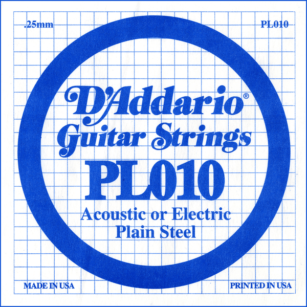 D'addario XL Nickel Single PL010 string by unit Electric guitar strings