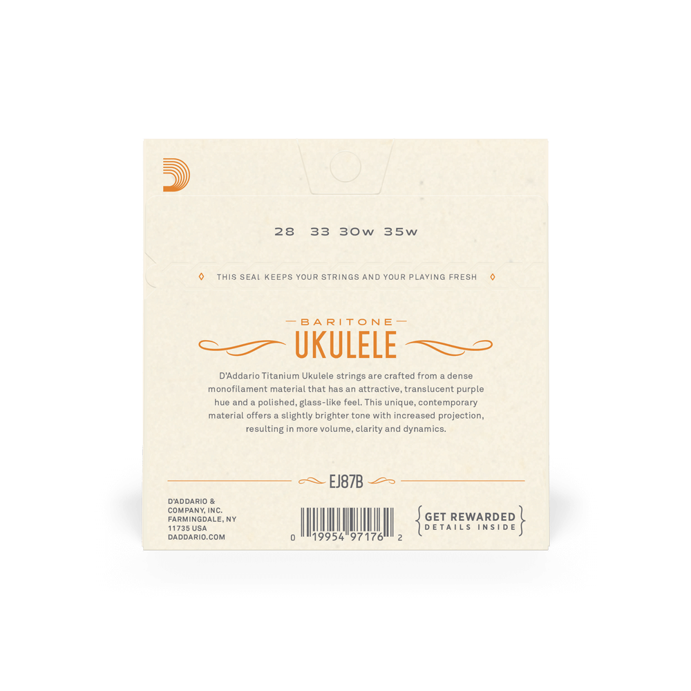 D'addario Ej87b UkulÉlÉ Baritone (4)  Pro-artÉ Titanium 028-035w - Ukulele strings - Variation 2