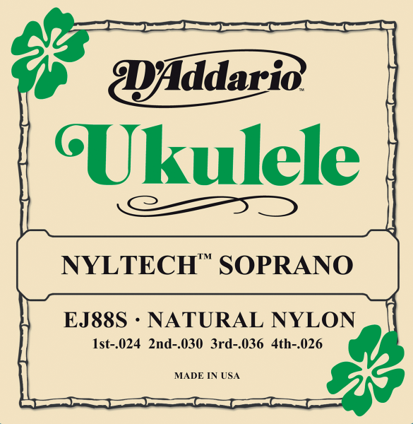 Ukulele strings D'addario Nyltech Ukulele Soprano 24-26 EJ88S - set of strings
