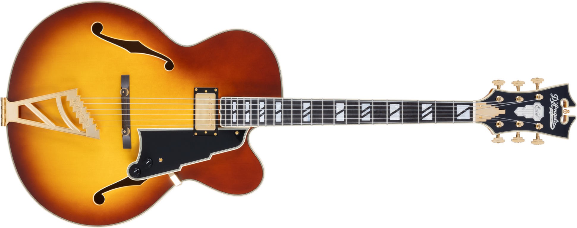 D'angelico Exl1 Excel 1h Ht Eb - Dark Iced Tea Burst - Hollow-body electric guitar - Main picture