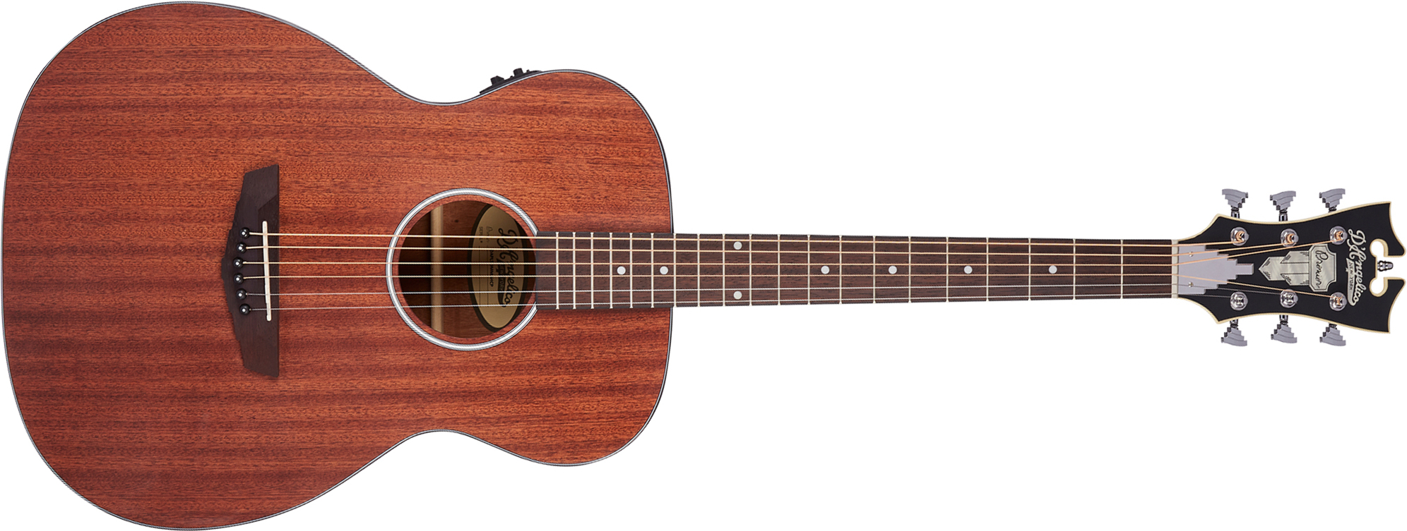 D'angelico Tammany Ls Premier Om Tout Acajou Mer Rw - Natural Mahogany Satin - Folk guitar - Main picture