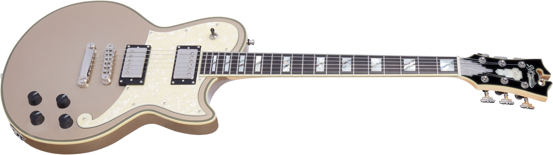 D'angelico Deluxe Atlantic 2h Ht Eb - Desert Gold - Single cut electric guitar - Variation 1