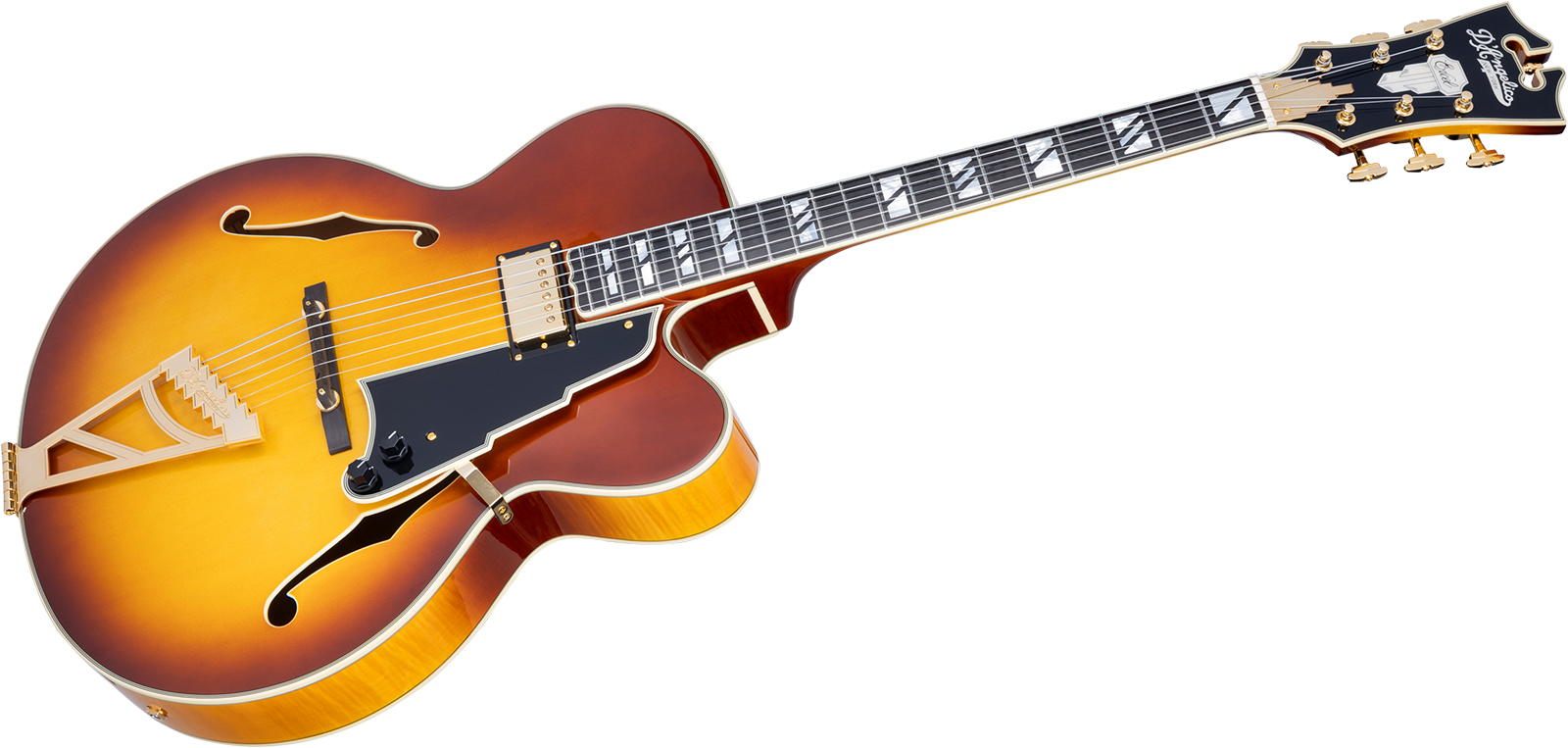 D'angelico Exl1 Excel 1h Ht Eb - Dark Iced Tea Burst - Hollow-body electric guitar - Variation 2