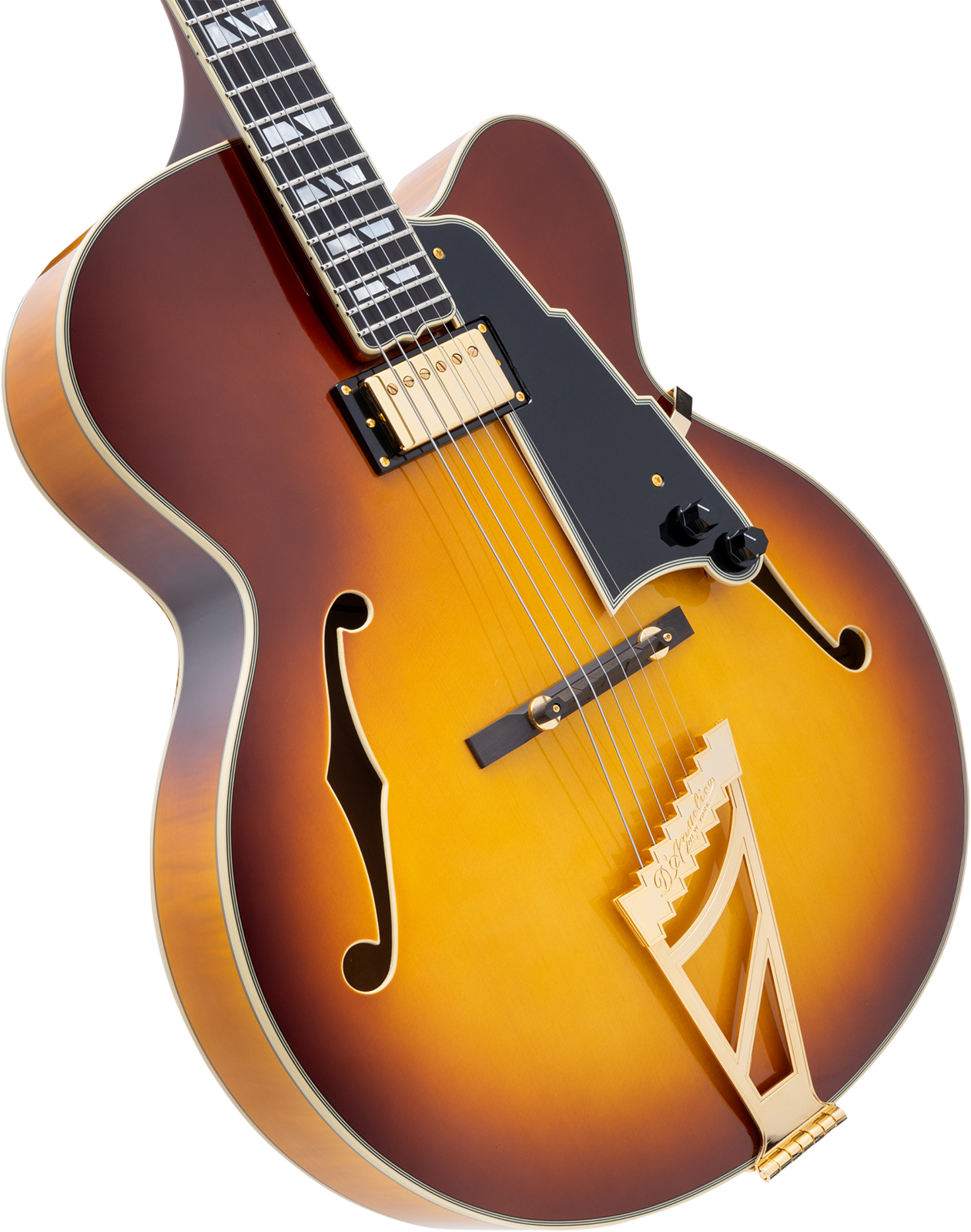 D'angelico Exl1 Excel 1h Ht Eb - Dark Iced Tea Burst - Hollow-body electric guitar - Variation 3